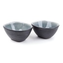 Kerámia tál szett 2 db-os, 16 cm, fekete-szürke - VENUS