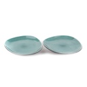 Kerámia tányér szett 2 db-os, 27,5 cm, olajzöld - VENUS