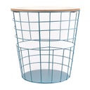 Kerek asztalka, vonal mintával, olajzöld - LABYRINTHE