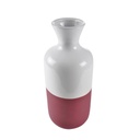 Kerámia váza, fehér-bordó - CORTE