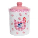 Kerámia tároló tyúkos négyzetes nagy - POULETTE