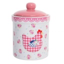 Kerámia tároló tyúkos négyzetes kicsi - POULETTE