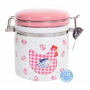 Kerámia tároló négyzetes tyúkos - POULETTE