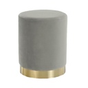 Kerek bársony ülőke, arany talppal, szürke - METEORE