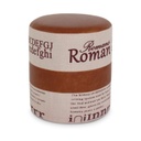 Kerek bőr puff, barna - OXFORD