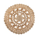 Kerek juta szőnyeg, etno szövéssel, 120 cm, natúr - VIET