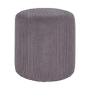 Kerek kordbársony puff, szürkésbarna - PUCE