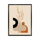 Keretezett falikép, bézs váza, 30x40 cm, krémszínű - VASES