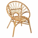 Kerek rattan fotel, natúr - SANNA