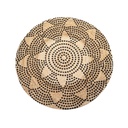 Kerek szőnyeg, 120 cm, pöttyös mintás, natúr - SANS FACON