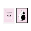 Keretezett falikép szett, jin jang - TOI ET MOI