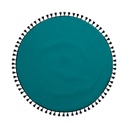 Kerek szőnyeg, rojtokkal, 120 cm,  pávakék - SMARTY