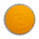 Kerek szőnyeg, rojtokkal, 120 cm, okkersárga - SMARTY