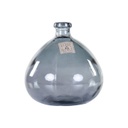 Kerek üveg váza, újrahasznosított üvegből, 23 cm, szürke - BULLE DE SAVON