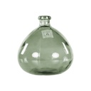 Kerek üveg váza, újrahasznosított üvegből, 23 cm, zöld - BULLE DE SAVON