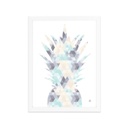 Keretezett falikép, 40x60 cm, absztrakt ananász - ANANASCROMATIQUE