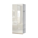 Kétajtós gardróbszekrény kiegészítő elem, törfehér-diófa - ALIZE