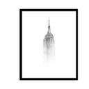 Keretezett falikép, Empire State Building, 50x70 cm, fekete-fehér - TOUR DE BRUME