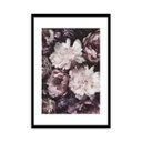 Keretezett falikép, virágok, 50x70 cm, pasztell rózsaszín - DAHLIAS ROSES