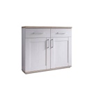 Kétajtós komód, 2 fiókkal, fehér-san remo tölgy - PROVANCE