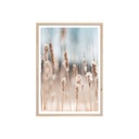 Keretezett poszter, nádbuzogányok, 50x70 cm, barna - PRAIRIE