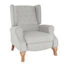 Kinyitható fülesfotel, halványszürke  - SULTAN