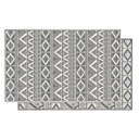 Kétoldalú rombusz mintás szőnyeg, 120x170 cm, krémszínű-szürke - BERMUDE