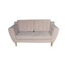 Kétszemélyes skandináv kanapé, krémszínű - NARVIK