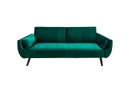 Kétszemélyes bársony kanapé, pávazöld - MOUETTE