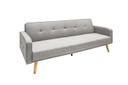Kétszemélyes szövet kanapé ágyfunkcióval, világosszürke - APPART
