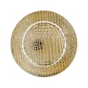 Kígyóbőr mintás dísztányér, 33 cm, arany - KROKO