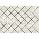 Kocka mintás szőnyeg, 67x120 cm, fehér - MARELLE