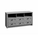 Komód, 6 fiókkal, szürke - PROVENCE CHARME