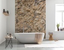Kő burkolat mintás tapéta, 200x260 cm, világosbarna - STONE