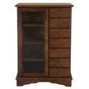 Komód 7 fiókkal üvegajtóval – TRAVIATA