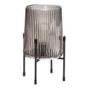 Kis üveg lámpa, LED világítással, 23 cm, szürke - STALAGMITE