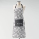 Konyhai kötény szürke apró mintás - LUCIE