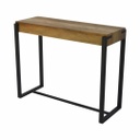 Konzolasztal fekete fém vázzal, 100x39 cm - CASCAIS