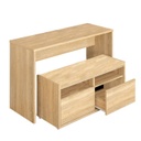 Konzolasztal paddal, sonoma tölgy - MILOR