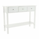 Konzolasztal, 3 fiókkal, fehér - AUTHENTIC