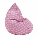 Kör mintás babzsákfotel, világoskék-fehér - HULK