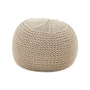 Kötött puff, bézs - TRICOT