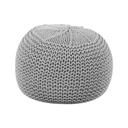 Kötött puff, szürke - TRICOT