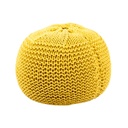 Kötött puff, mustársárga - TRICOT