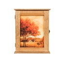 Kulcstartó szekrény széles őszi fa mintával, világosbarna - AUTOMNE