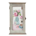 Kulcstartó szekrény keskeny rózsa mintával szürke - ROSE