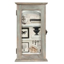 Kulcstartó szekrény keskeny polc mintával szürke - PEINTURES