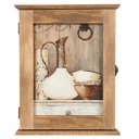 Kulcstartó szekrény széles csendélet mintával világosbarna - NATURE MORTE