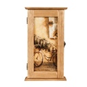 Kulcstartó szekrény keskeny, bicikli mintával, világosbarna - CAMPAGNE