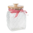 Közepes tároló üveg fa tetővel, 2,7 l - VILLAGE